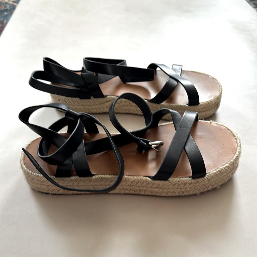 Isabel Marant melyz leather sandals espadrilles